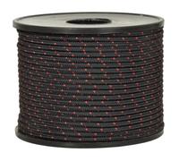 Corderie Italiane®, 006091424, Sagola per fucili da sub, anima in Dyneema® SK75 intrecciato, rivestimento in Poliestere Alta Tenacità prestirato, diametro 2 mm, 25 metri, Colore Nero - Rosso