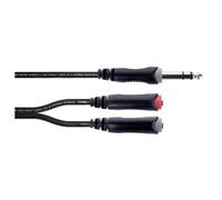 Cordial 14890 Jack Audio Adattatore a Y [1x Spina jack da 6.3 mm (stereo) - 2x