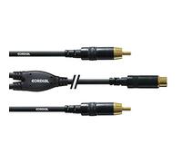 Cordial 1x Cinch fem / 2x Cinch 0,3 m Y-Adapterkabel CFY 0,3 ECC - Adattatore per spina