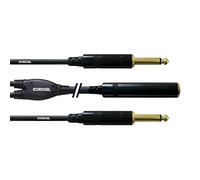 Cordial 6,3 fem / 2x 6,3 m mono 0,3 m Y-Adapterkabel CFY 0,3 GPP - Adattatore per spina