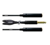 Cordial 6,3 mono / 2 x 6,3 fem mo 0,3 m Y-Adapterkabel CFY 0,3 PGG - Adattatore per spina