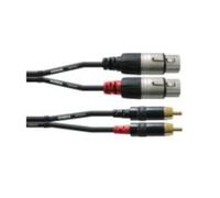 Cordial accessori audio cavo 1,5 m 2 x RCA 2 x XLR Nero