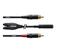CORDIAL - CFY 0.3 YCC - Adapter Cable Stereo Jack 3,5 mm Female to 2x RCA Cinch Male - 0,30 m