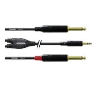 Cordial Audio Cavo adattatore [1x Spina jack da 3.5 mm - 2x Spina jack da 6.3