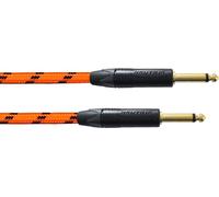 CORDIAL - BLACKLIGHT-EDI PP AR 3M Cavo per Strumento, Lunghezza 3m, con Guaina UV Arancione, Connettori Neutrik