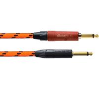Cordial - BLACKLIGHT-EDI PP SILENT AR 3M Cavo per Strumento, Lunghezza 3m, con Guaina UV Arancione, Connettori Neutrik Silent