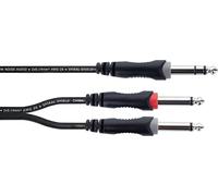 CORDIAL - Cavo Adattatore Y 6,3 mm TRS Maschio a 2x TS Maschio, Stereo- Doppio Mono, 5 m, Elements (EY 5 VPP)