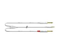 Cordial - Cavo adattatore Y con jack stereo dorato da 3,5 mm e 2 jack mono dorati da 6,3 mm CFU 1.5 WPP-NEVE Bianco
