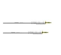 CORDIAL - Cavo Audio Mini Jack Stereo 3.5 mm Maschio-Maschio da 1,5 m - Connettori REAN Neutrik - Guaina Bianca - Alta Qualità per Smartphone PC Lettori Audio (CFS 1.5 WW SNOW)