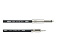 Cordial - Cavo Audio Sbilanciato Professionale per Sintetizzatori Modulari, Jack TS 6.3mm a Mini Jack TS 3.5mm, 3 Metri, Nero