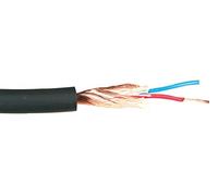 Cordial - Cavo Microfonico Bilanciato 100 m, 2 x 0,22 mm², Schermato, Conducente in Rame Nudo, Alta Flessibilità, Nero (CMK 222)