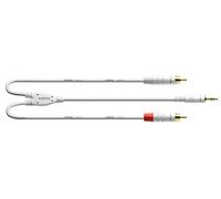 CORDIAL - Cavo Y stereo 1,5 m jack TRS 3,5 mm → 2× RCA maschio con connettori REAN placcati oro (CFY 1,5 WCC-LONG-SNOW)