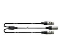 Cordial - Cavo Y Stereo 30 cm XLR Maschio a 2 × XLR Femmina PVC Nero REAN Neutrik (CFY 0.3 MMF)
