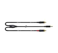 Cordial - Cavo Y Stereo, Mini Jack TRS/2x RCA Maschio REAN 1,5 m, nero-1.5