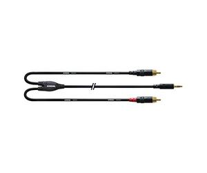Cordial - Cavo Y Stereo, Mini Jack TRS/2x RCA Maschio REAN 1,5 m, nero
