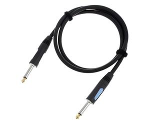 CORDIAL - CCFI 0.9 PP, Cavo Bilanciato Strumento con Connettori Dritti per collegamento Chitarra/Basso e Amplificatore, Lunghezza 90 cm