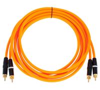 Cordial - Cavo audio dual mono 2x RCA maschio → 2xRCA maschio 3 m CPVC arancione ultra flessibile (CEON DJ RCA3 O)