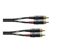 Cordial CFU 0.6 CC cavo di interfaccia e adattatore 2x Cinch Nero