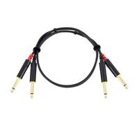 CORDIAL - CFU 0.6 PP, Cavo Sbilanciato Stereo, 2x Jack TS (Mono)/2x Jack TS (Mono) REAN 60 cm