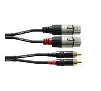 Cordial CFU 1.5 FC Cavo di interfaccia e Adattatore 2X Cinch 2X XLR Nero