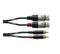 Cordial CFU 3 FC Cavo di interfaccia e Adattatore 2X Cinch 2X XLR Nero