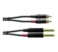 Cordial CFU1,5PC Audio Cavo adattatore [2x Spina jack da 6.3 mm - 2x Spina RCA