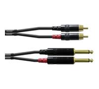 Cordial CFU1,5PC Audio Cavo adattatore [2x Spina jack da 6.3 mm - 2x Spina RCA
