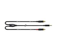 Cordial Cavo adattatore audio CFY 0,9 WCC – Jack stereo da 3,5 mm a 2× RCA dorati – 0,90 m