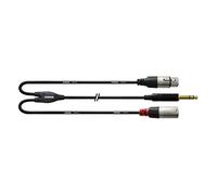 Cordial CFY 1,8 VFM - Cavo adattatore Y con jack stereo dorato da 6,3 mm e 2 XLR (maschio/femmina), lunghezza 1,8 m