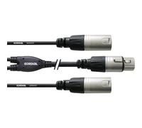 Cordial CFY0.3FMM XLR Cavo adattatore [2x Spina XLR - 1x Presa XLR] 30.00 cm