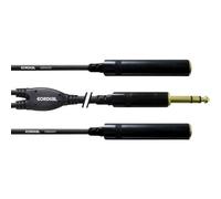 Cordial CFY0.3VKK Jack Cavo adattatore [1x Spina jack da 6.3 mm - 2x Presa jac