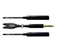 Cordial CFY0.3VKK Jack Cavo adattatore [1x Spina jack da 6.3 mm - 2x Presa jac