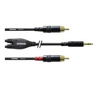 Cordial CFY0.9WCC Audio Cavo adattatore [1x Spina jack da 3.5 mm - 2x Spina RCA
