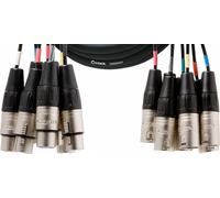 CORDIAL - CML 8-0 FM 3 C - Audio Cable 8x XLR Male 3-pole to 8x XLR Female 3-pole - 3,00 m