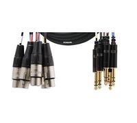 Cordial CML 8-0 FV 3 C - Cavo multiplo, da 8 XLR femmina a 8 jack stereo da 6,3 mm, lunghezza 3 m