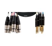 Cordial CML 8-0 FV 5 C - Cavo multiplo, da 8 XLR femmina a 8 jack stereo da 6,3 mm, lunghezza 5 m
