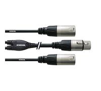 Cordial Cavo adattatore audio XLR CFY 0,3 FMM – 1x XLR femmina 2x XLR maschio – 30 cm Nero