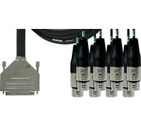 Cordial Intro Multicore D-Sub/XLRf 8-way, Rean Connector, 3.0m - Cavo multicore analogico