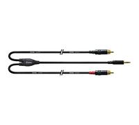 CORDIAL - Y-adapter mini-jack stereo 6 m → 2 x RCA connettori REAN gold-plated, CFY 6 WCC-LONG