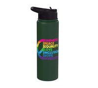 Cordialità pace uguaglianza amore inclusione speranza diversità Stainless Steel Insulated Water Bottle