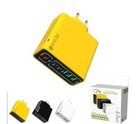 Cordialk 8 in 1 Waterproof Ports USB Fast Charger, 8 Ports Desktop Charging Station, Multiple Fasts Charging Station, Portable, Universal Outlet Charger for Home Office Travel (Yellow)