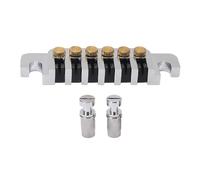 Cordiera a Ponte per Chitarra Vintage TP 6 per LP Les Paul, Finitura Cromata, Ricambio di Alta qualità con Borchie e Inserti, Migliora la sostenibilità e la stabilità