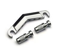 Cordiera di arresto per chitarra a forma di V con ancore e borchie, parte di ricambio adatta per chitarra elettrica, ponticello a sella