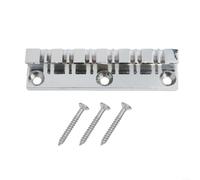 Cordiera per chitarra elettrica in finitura cromata, adatta per chitarre a 6, 7 e 12 corde, con testa piatta, vite (12 corde)