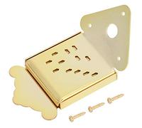 Cordiera per mandolino in acciaio, sostituzione del copricapo per mandolino cromata per corde per mandolino 8, 10 o 12 (cinque stili)(QB10 Golden senza motivo)