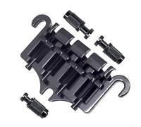 Cordiera per ponte basso, 4 corde, hardtail, ponticello, cordiera, ponte, accessori per ponte basso, 10,2 x 5,4 cm (nero)