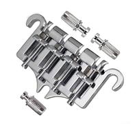 Cordiera per ponte basso, 4 corde, hardtail, ponticello, cordiera, ponte basso, accessori 10,2 x 5,4 cm (argento)