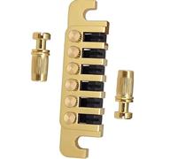 Cordiera Per Ponte Per Chitarra Elettrica Stop Bar Cordiera Con Borchie Accessori Per Strumenti Musicali(Gold)