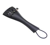 Cordiera per violino in ebano - Cordiera in metallo per violino | Coda per violino ultra composita nera con 4 tornitori fini | Cordoncino per violino 4/4 | Forniture per strumenti musicali | Cordiera