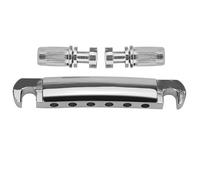 Cordiera Stop Ponte Per Chitarra + Kit Di Borchie Accessori Sostituzione Di Chitarre Elettriche (Color : Silver)